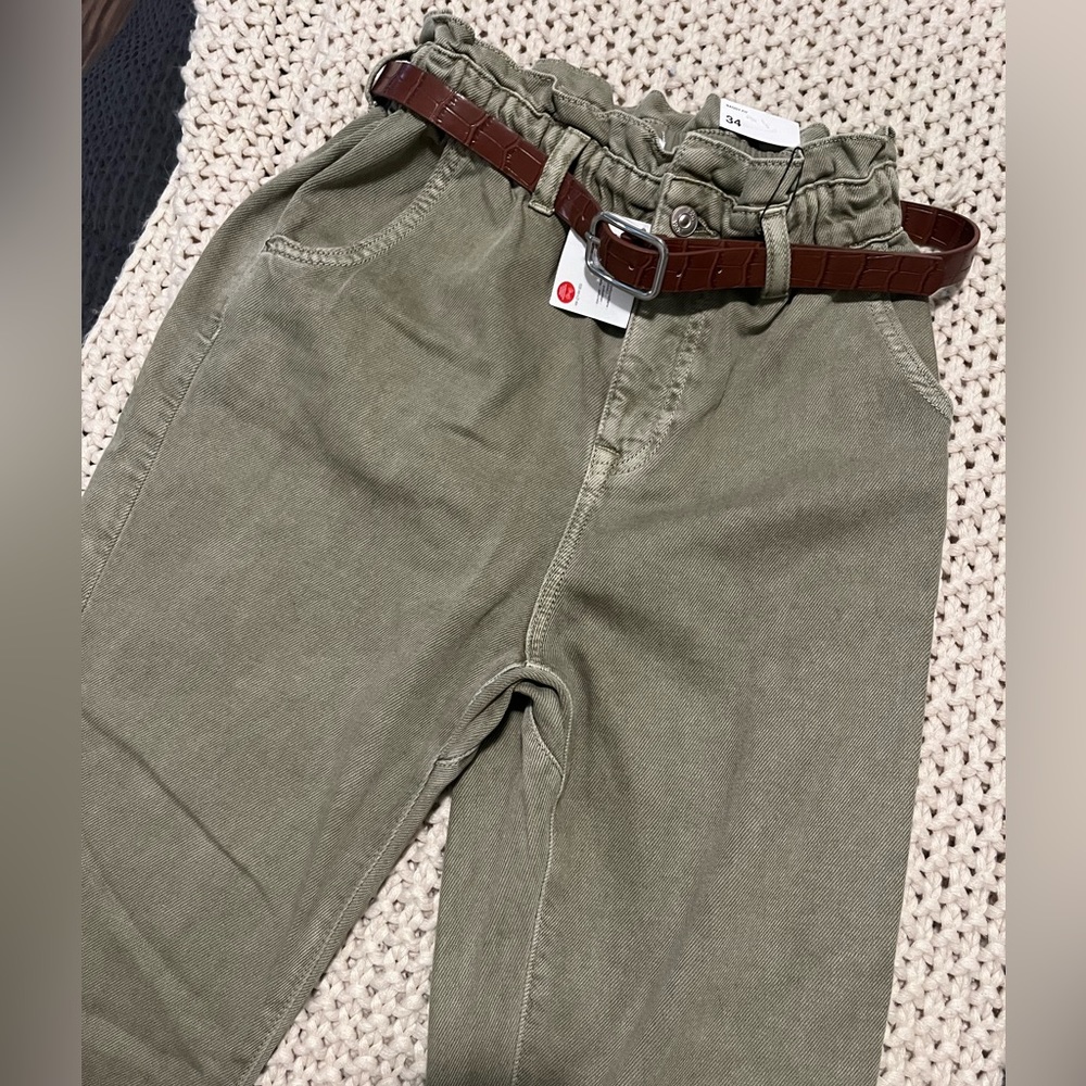 Zara paper bag jeans